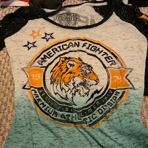 American fighter 3/4 sleeve